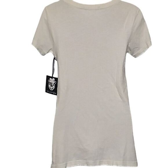 Wildfox J'Amore Y2K White Crewneck T-shirt - Picture 3 of 5